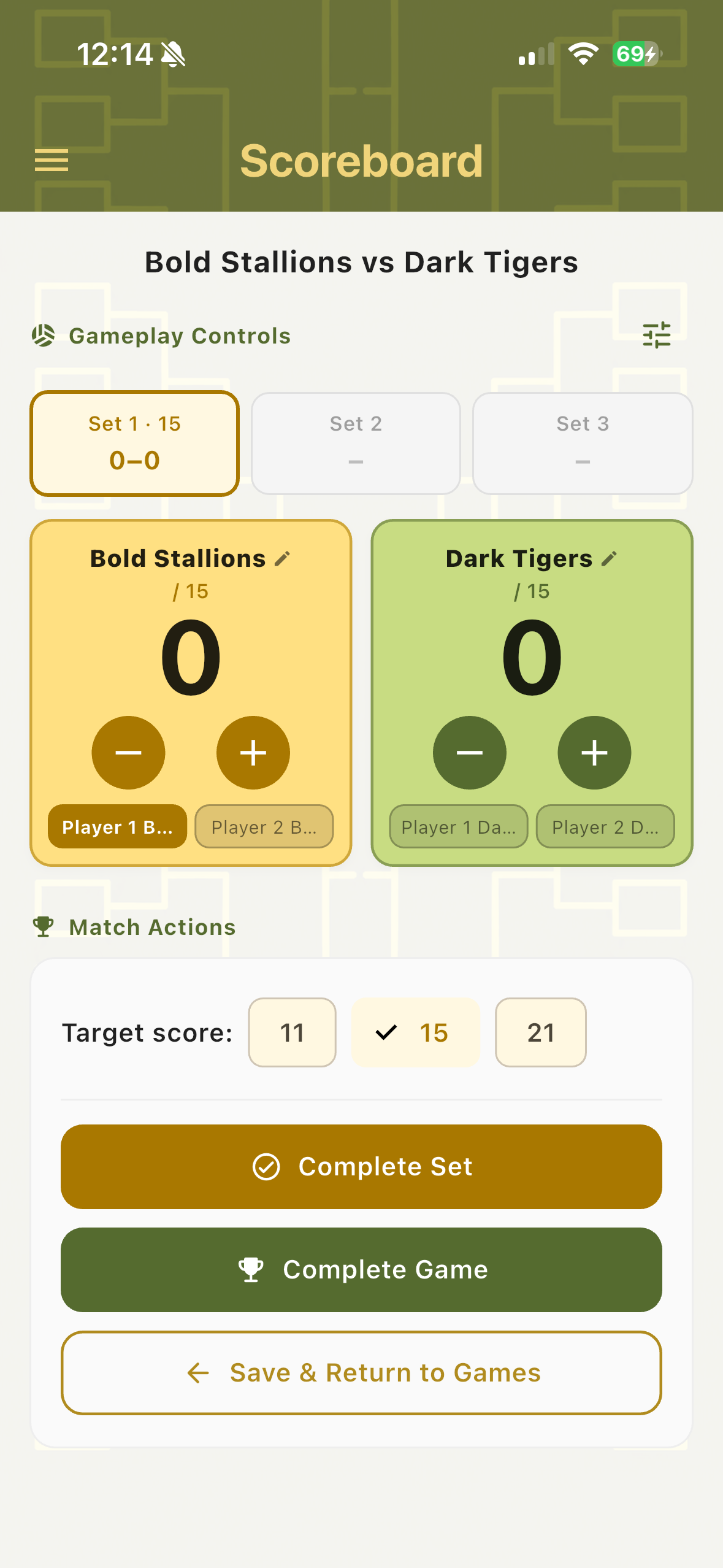 TournaQ scoreboard