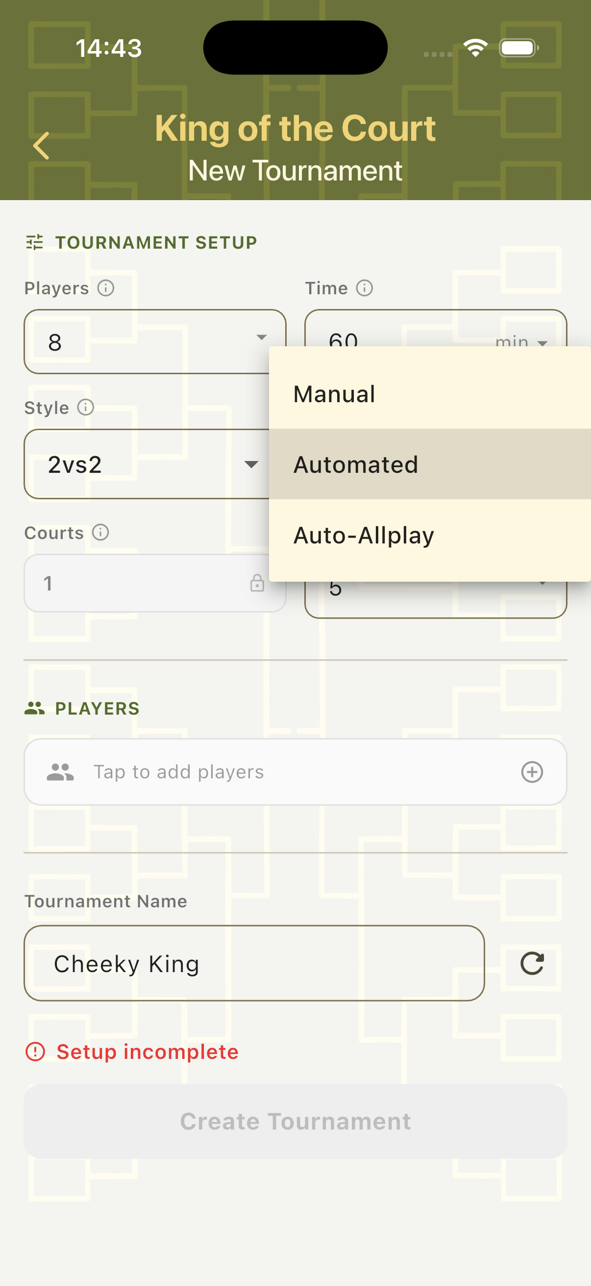 Assignment mode dropdown showing Manual, Automated and Auto-Allplay options